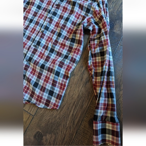 Zara Men’s Textured Long Sleeve Shirt Multicolor Plaid Print Stripes Size XL. - Picture 6 of 13